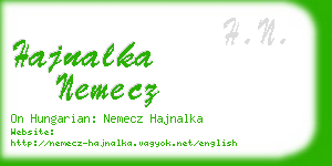 hajnalka nemecz business card